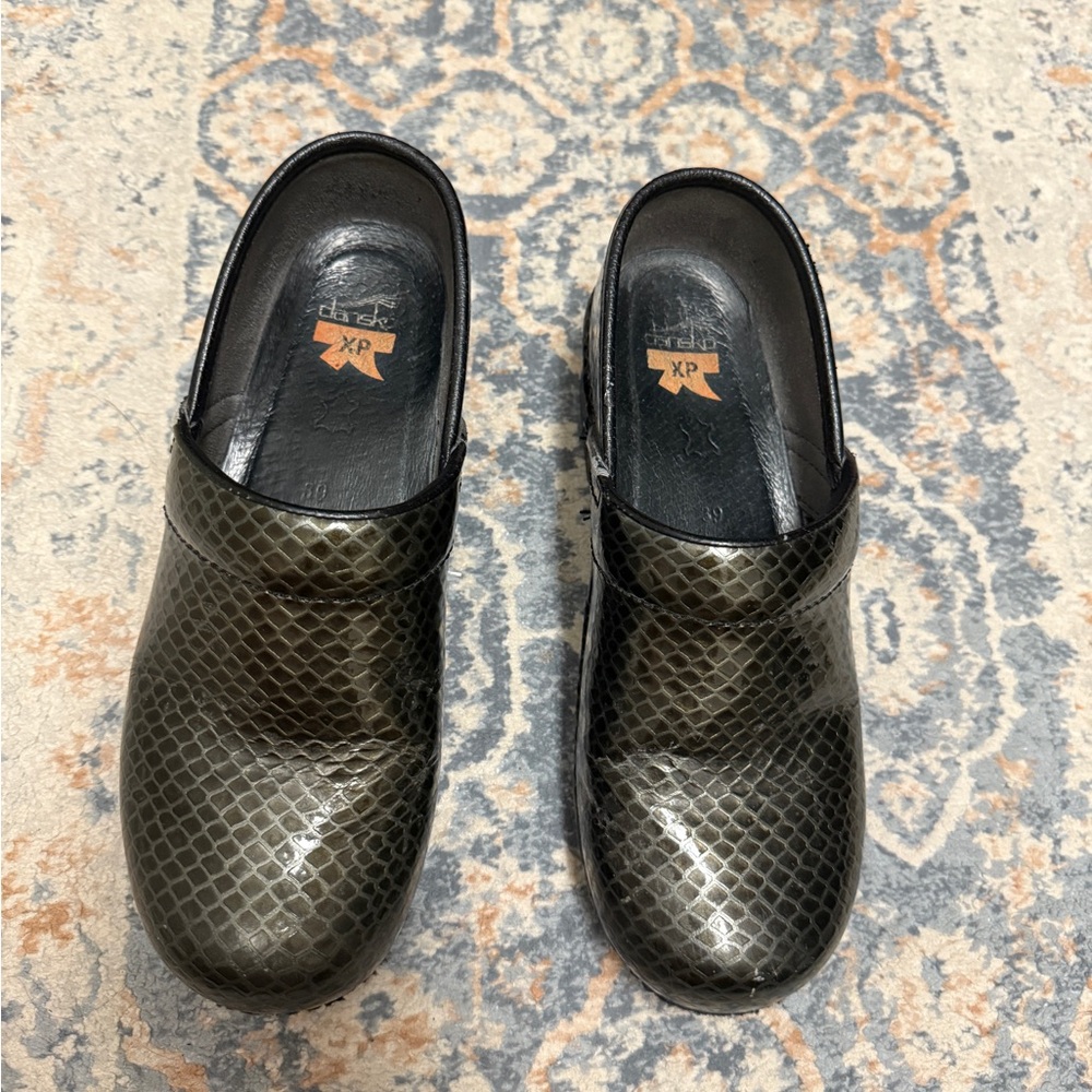 Dansko Professional Black Patterned Mules - image 1